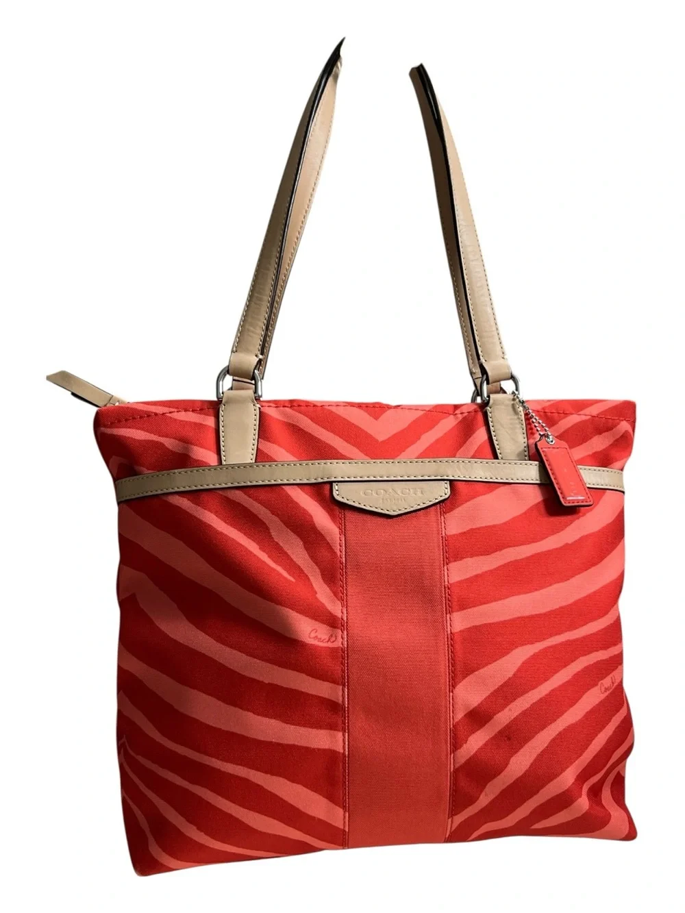 Coach red zebra